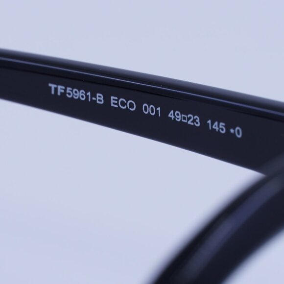 Tom Ford FT5961-B 001 Eyeglasses Black 49mm Square Frame, Blue Light Block Lens - Picture 7 of 9